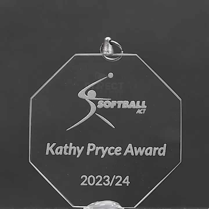 Glass Medal Octagon