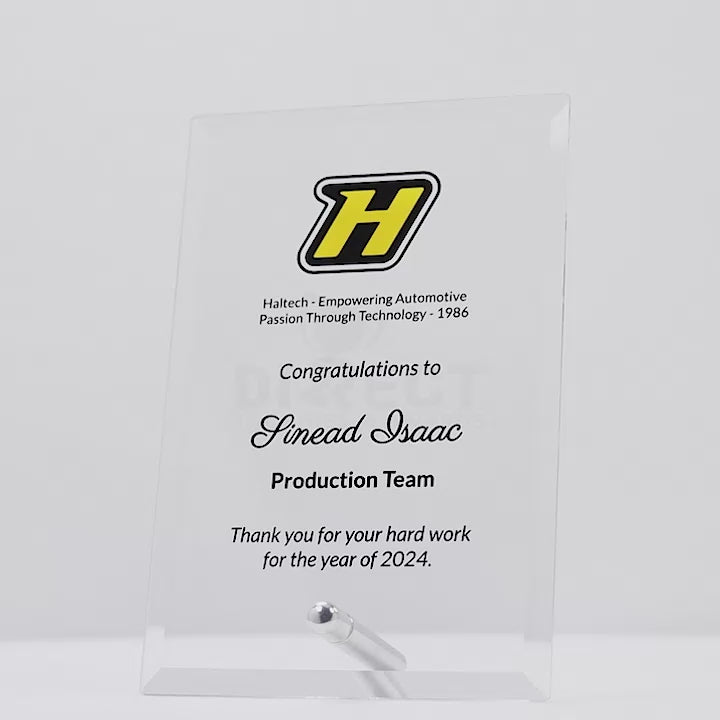 Glass Budget Colour Plaque Trophy