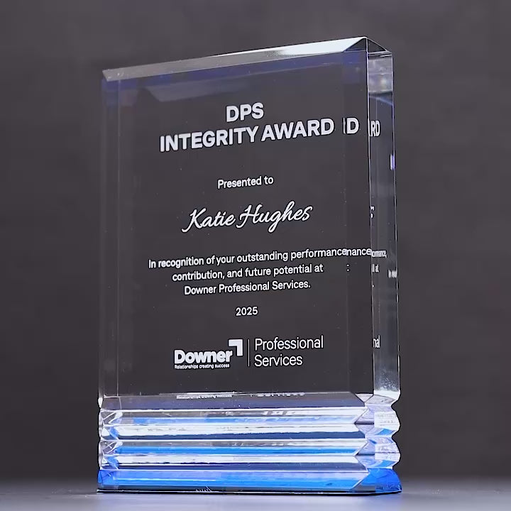 Acrylic Blue Pulse Trophy