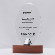 Lucent Glass Oval Colour Trophy