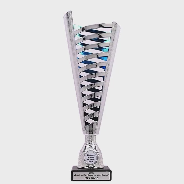 Crenelle Silver Blue Cup