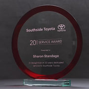 Sage Glass Red Trophy