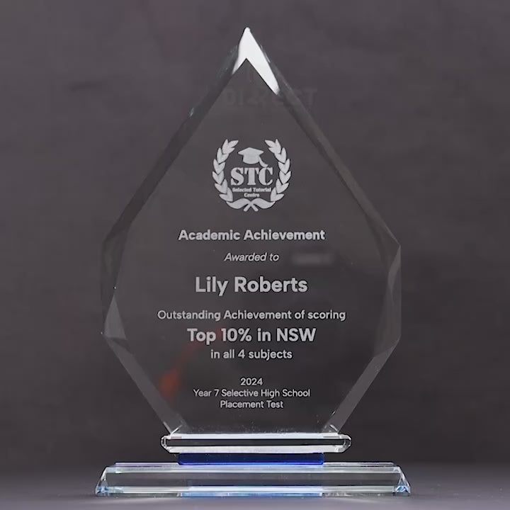 Azure Glass Arrow Trophy