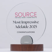 Lucent Glass Round Colour Trophy