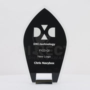 Black Onyx Flame Glass Trophy