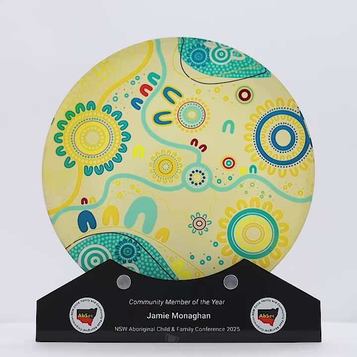 Axion Round Acrylic Colour Trophy