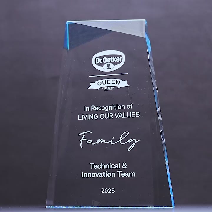 Acrylic Ballast Blue Trophy