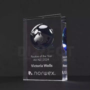 Plaque Blue Globe Trophy