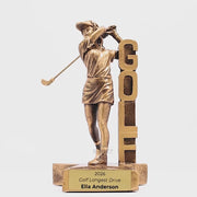 Golf Drive Female Trophy - product video