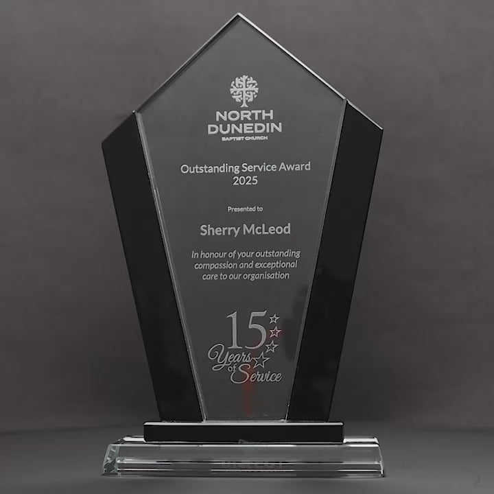 Equess Glass Chevron Trophy