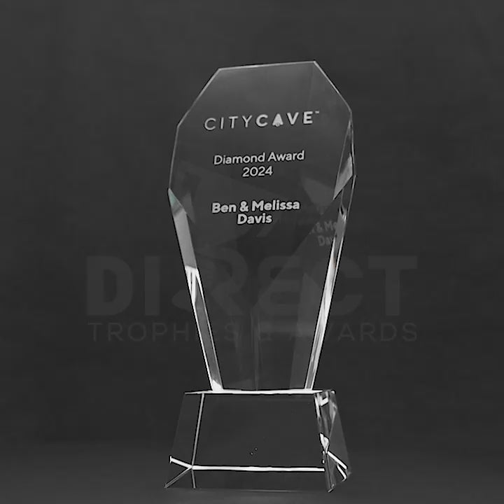 Achievement Diamond Optical Crystal Trophy