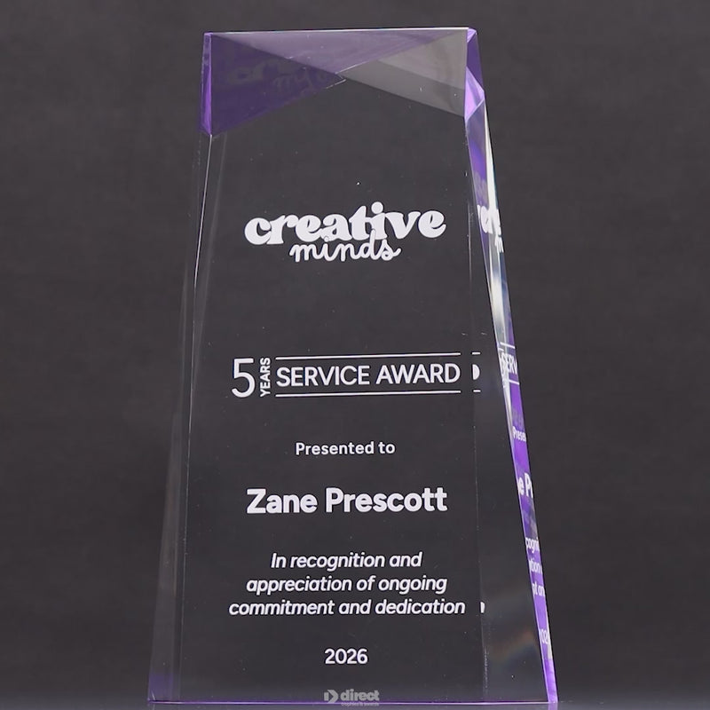 Spire Acrylic Purple Award - product video