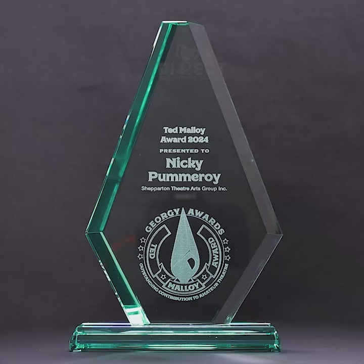 Emerlite Arrowhead Glass Trophy
