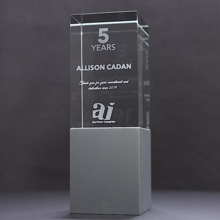 Foundry Crystal Block Trophy