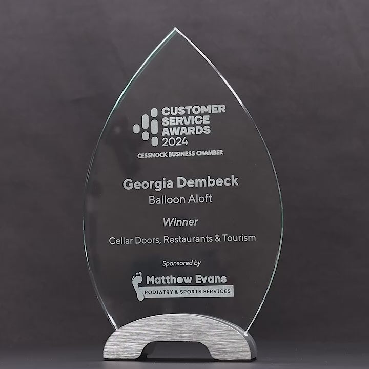 Spectra Flame Glass Trophy