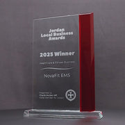 Consera Classic Glass Red Trophy