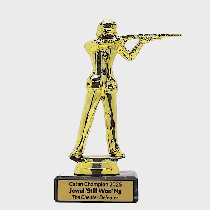 Female Trap Shooting Figure Trophy