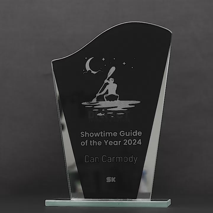 Vescar Curve Black Glass Trophy