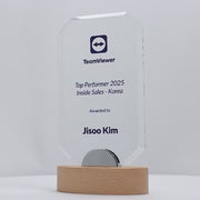 Sarno Glass Wood Colour Trophy