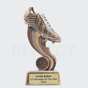 Dynamo Boot Antique Gold Soccer Trophy