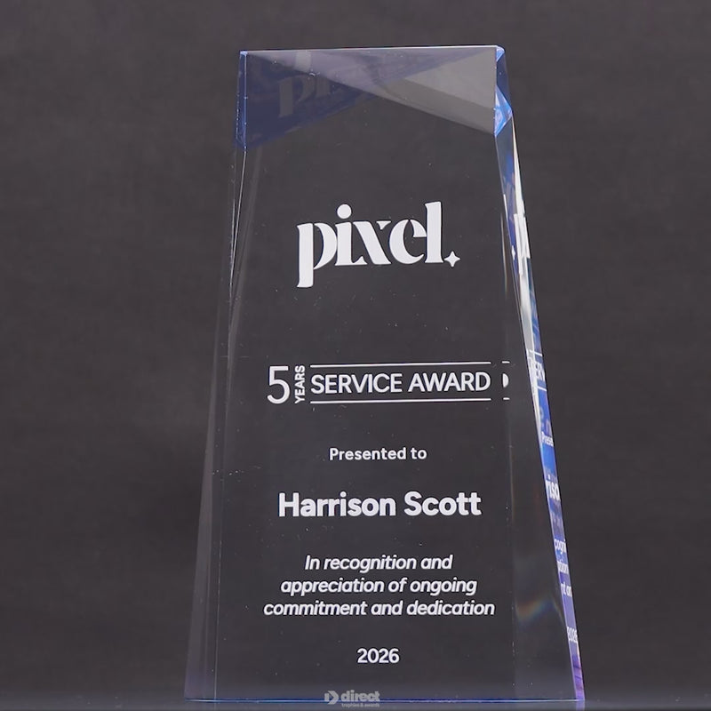 Spire Acrylic Blue Award - product video