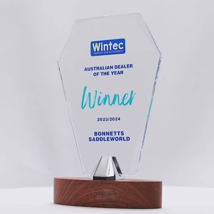Lucent Glass Crest Colour Trophy