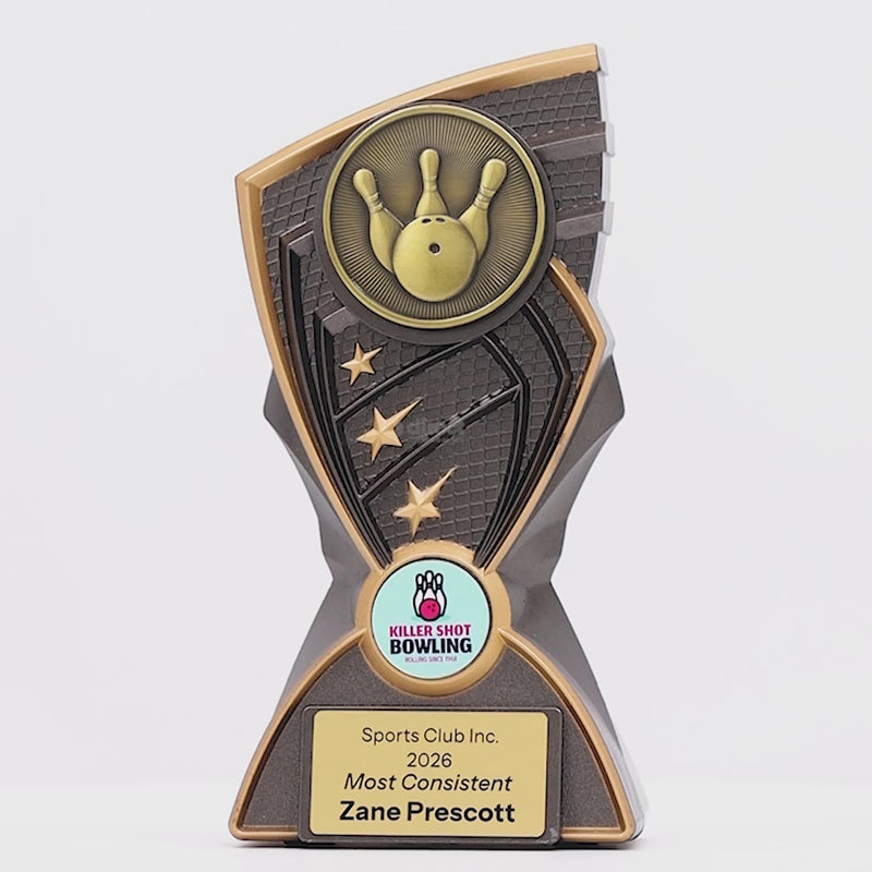 Onyx Tenpin Bowling Trophy - product video