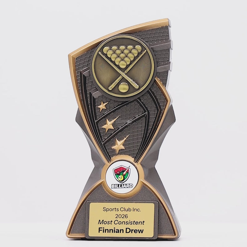 Onyx Pool Billiards Trophy - product video