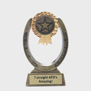Horse Shoe Rosette Trophy
