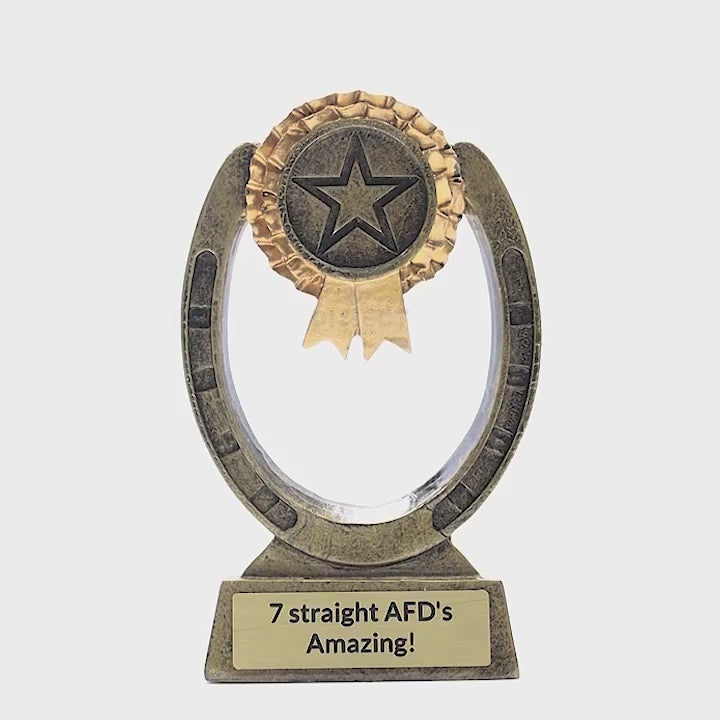 Horse Shoe Rosette Trophy
