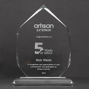 Integrity Glass Arrowhead Trophy