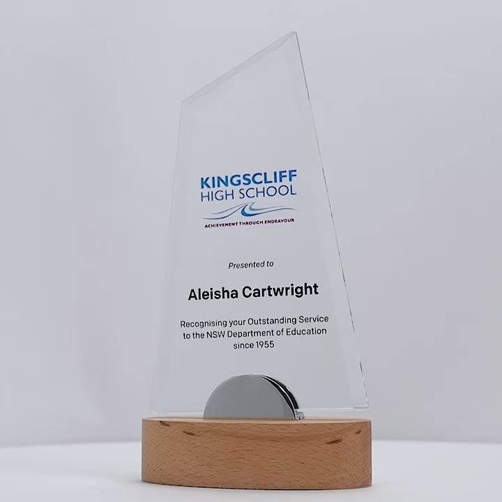 Marita Glass Wood Colour Trophy