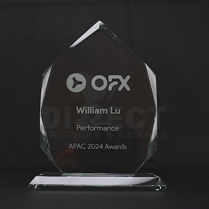 Classic Arrowhead Glass Trophy