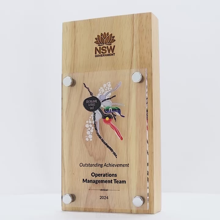 Ascent Wood Acrylic Colour Trophy