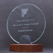 Lucent Glass Round Trophy
