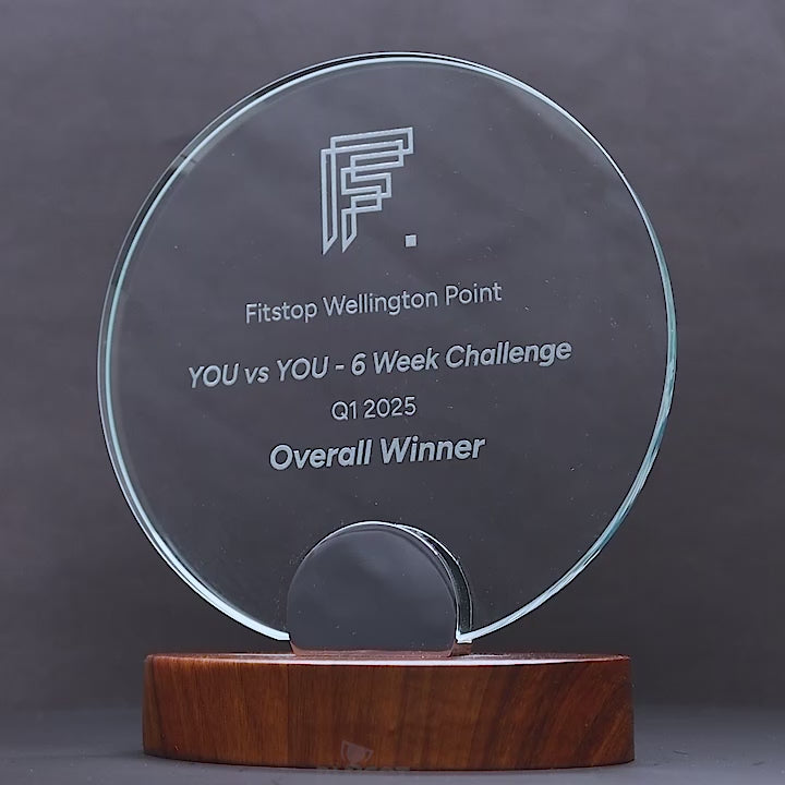 Lucent Glass Round Trophy