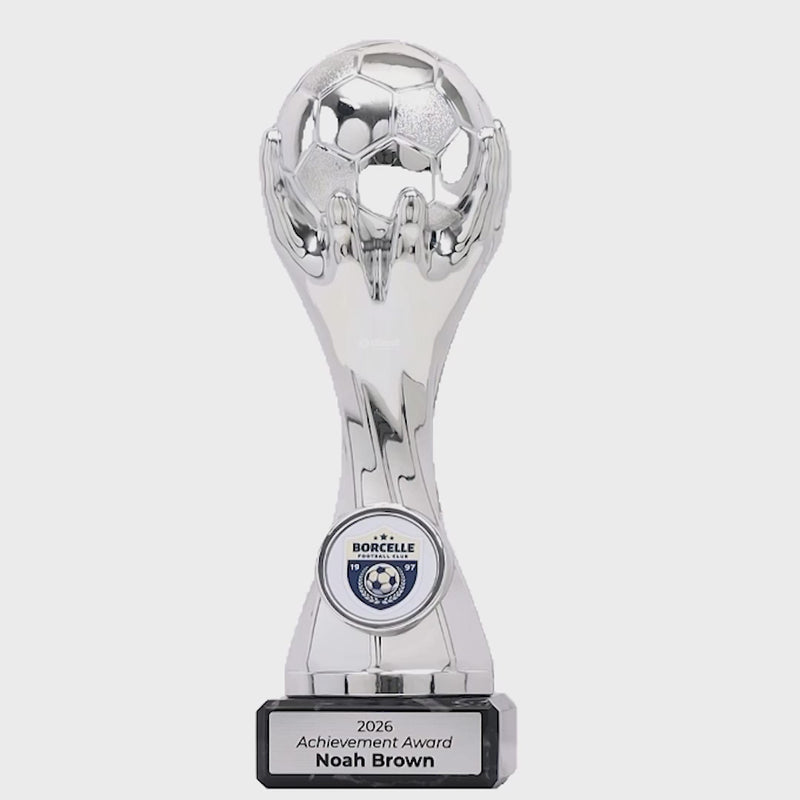 Football Silver Trophy - product video