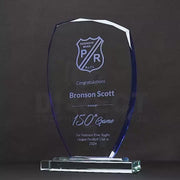 Blue Alpine Peak Glass Trophy