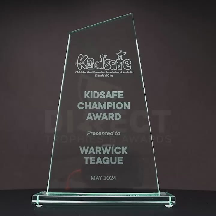 Peak Jade Glass Trophy