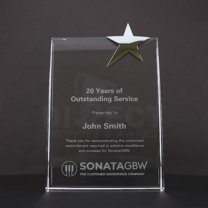 Crystal Star Tablet Trophy