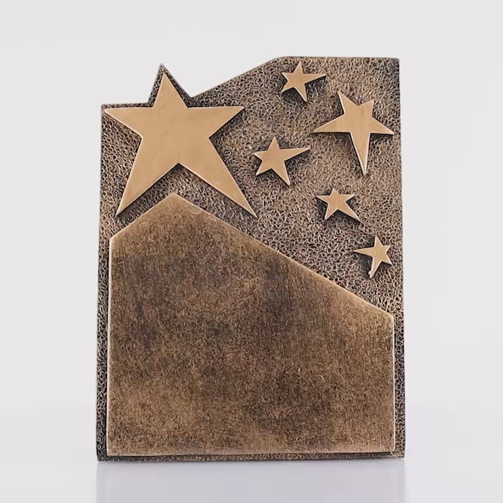 Star Cross Plaque Gold 195mm