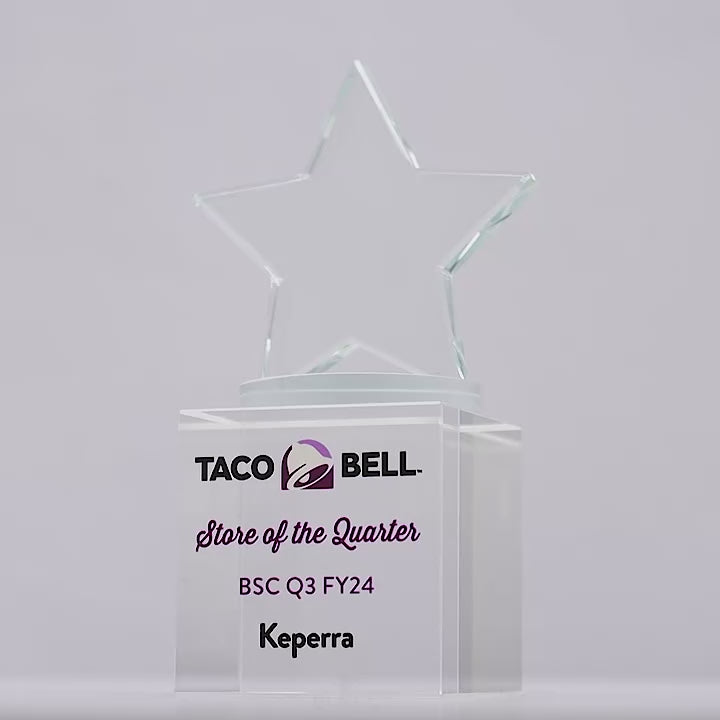 Crystal Mini Star Colour Trophy