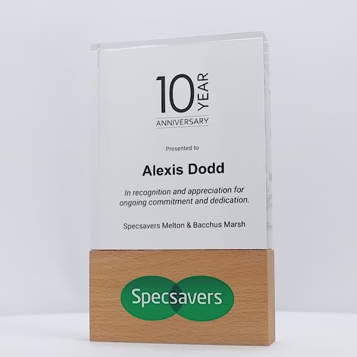 Stratos Crystal Wood Colour Trophy