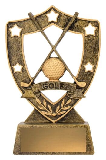 Golf Gold Shield Trophy