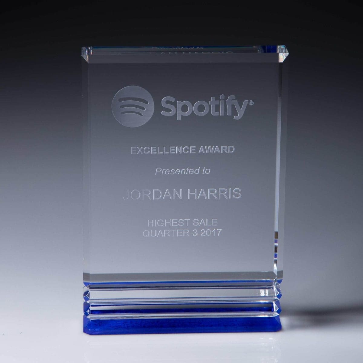 Acrylic Blue Pulse Trophy