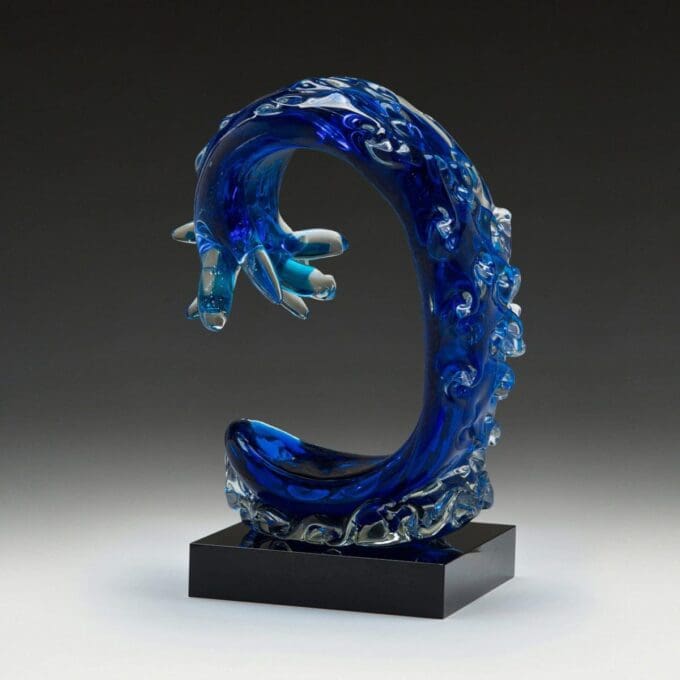 Wave Art Glass 260mm