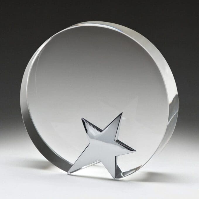 Crystal Chrome Halo Trophy