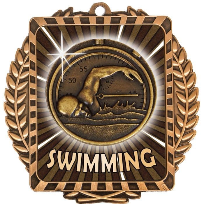 Lynx Wreath Swimming Medal - Image 3