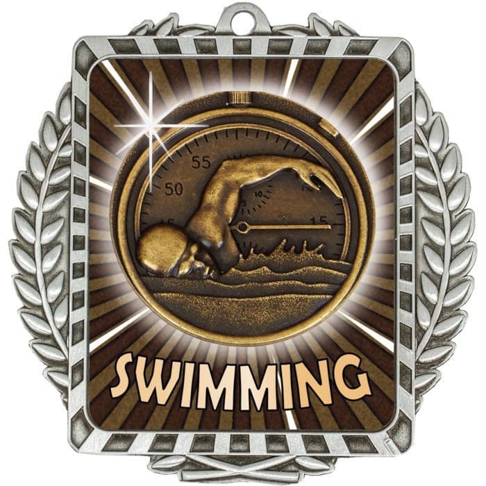 Lynx Wreath Swimming Medal - Image 2