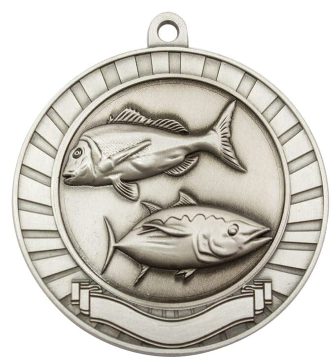 Eco Scroll Fishing Medal - Image 2